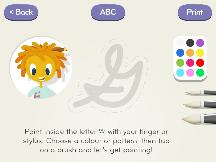 Write Uppercase app - Paint Letters