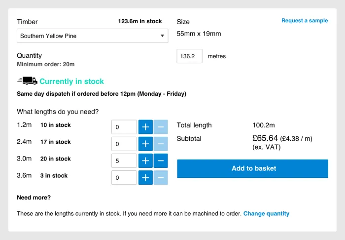 Pricing calculator