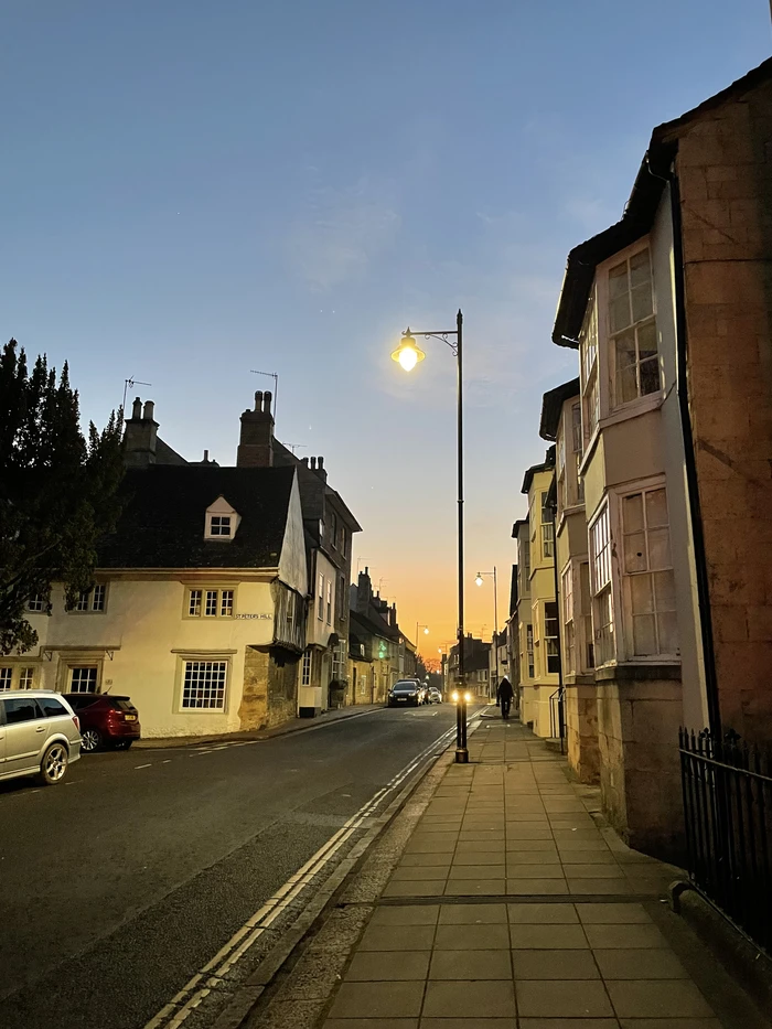 Sunset on St. Peter's Street, Stamford