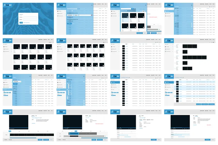 Web client mockups