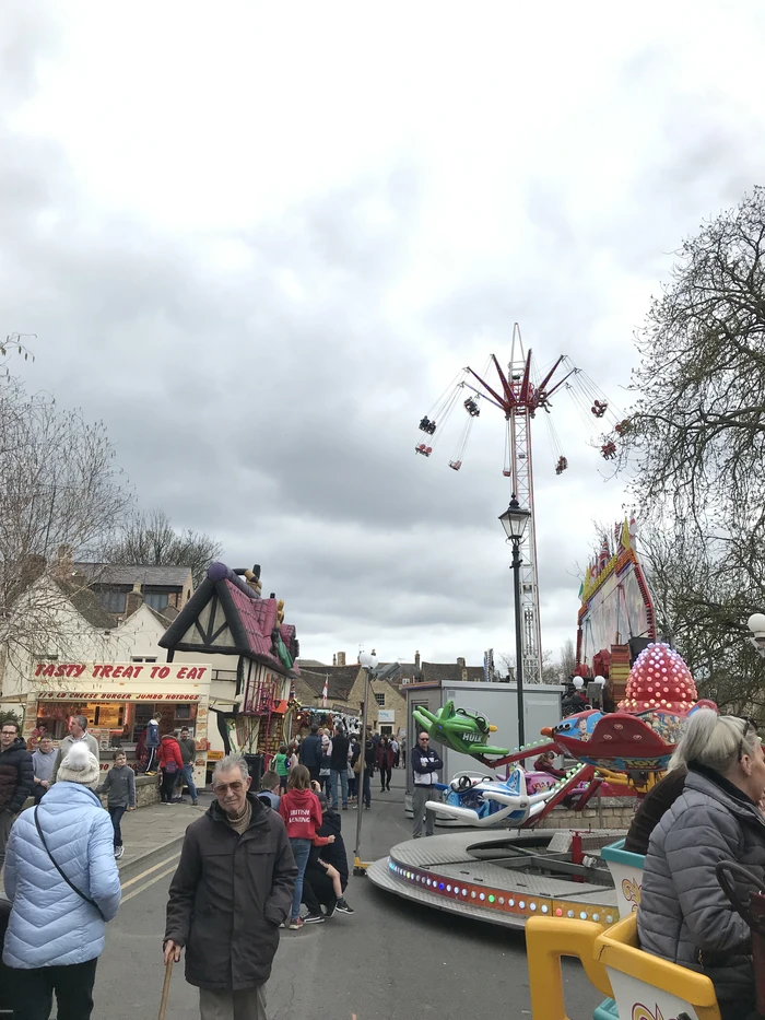 Amoungst the crowd at the Mid-Lent Fair on Bath Row, Stamford