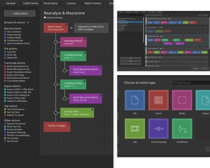 CatDV Worker automation software UI